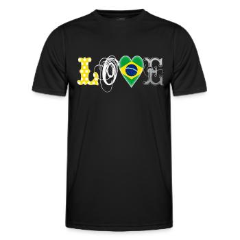 Love Brazil White - Men's Functional T-Shirt - black - Front - AI Model Male 178 dark (178cm)