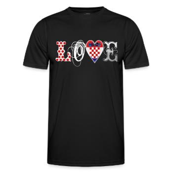 Love Croatia White - Men's Functional T-Shirt - black - Front - AI Model Male 178 dark (178cm)