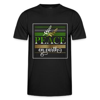 Peace on earth - Men's Functional T-Shirt - black - Front - AI Model Male 178 dark (178cm)