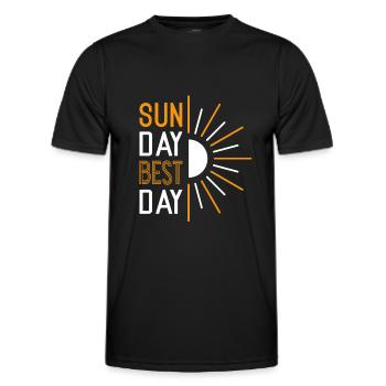 Dimanche Meilleur Jour - T-shirt sport Homme - noir - Devant - AI Model Male 178 dark (178cm)