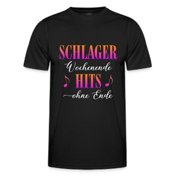 Schlager Wochenende - Männer Funktions-T-Shirt - Schwarz - Vorne - AI Model Male 178 dark (178cm)