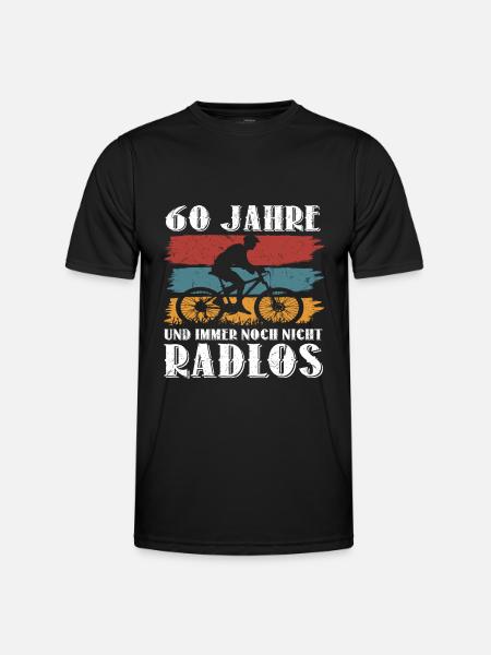 60 Geburtstag Fahrrad Bike Fahrradfahrer 60 Jahre - Männer Funktions-T-Shirt - Schwarz