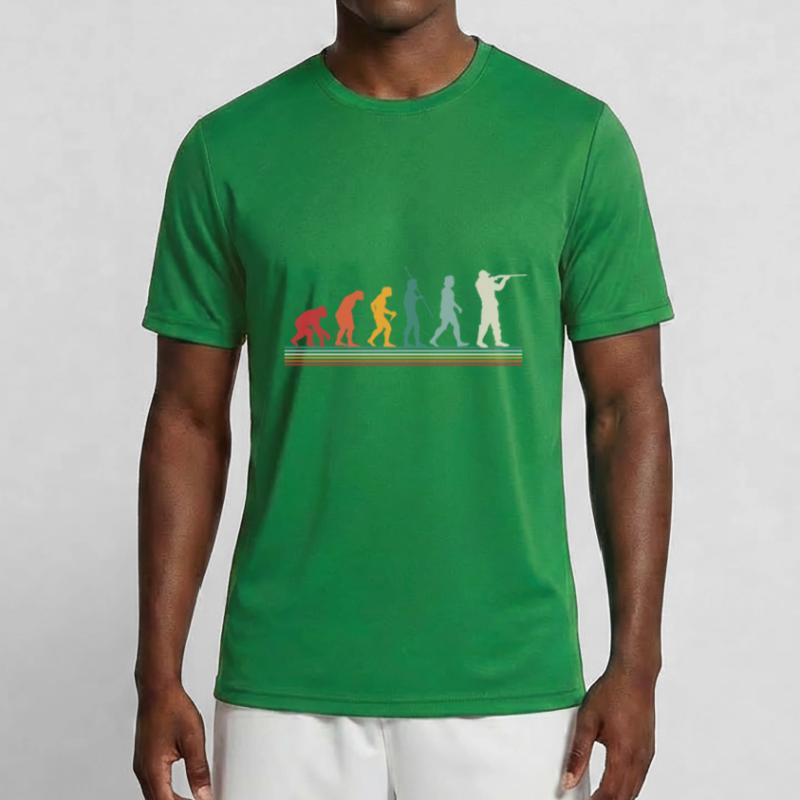 Evolution Jäger Jagd Retro Geschenk Männer Funktions-T-Shirt
