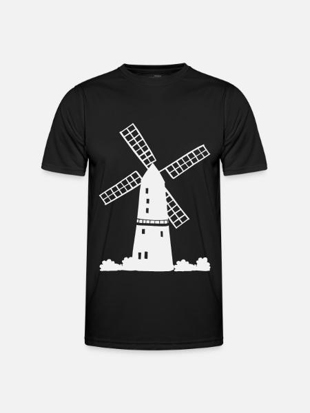 Windmill Holiday Holidays - Men's Functional T-Shirt - black
