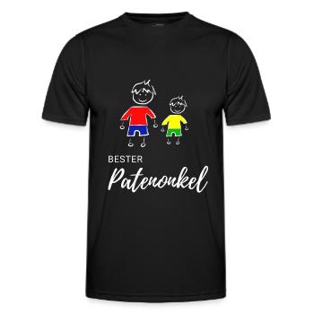 bester patenonkel neffe junge - Männer Funktions-T-Shirt - Schwarz - Vorne - AI Model Male 178 dark (178cm)