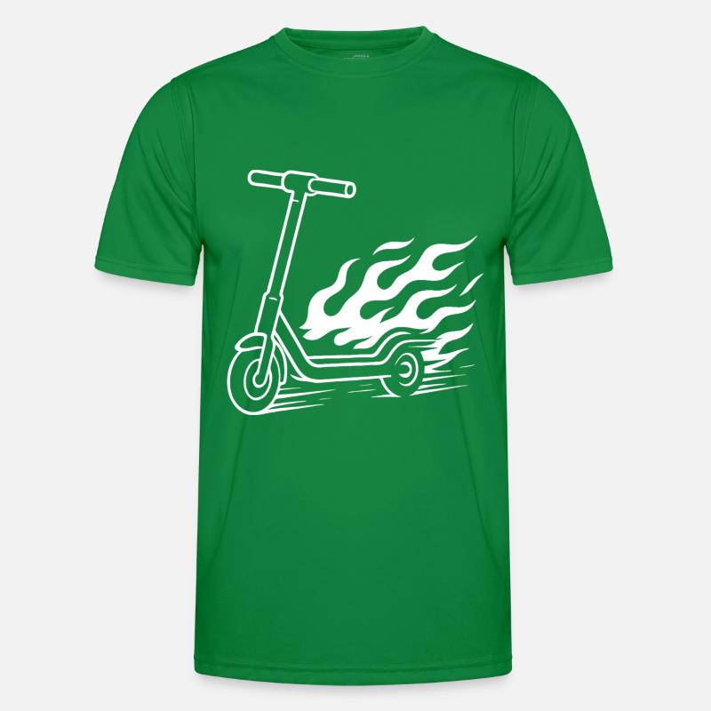 Conception de scooter électrique – Vitesse et queue de feu T-shirt sport Homme