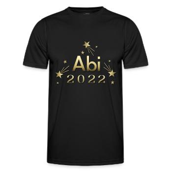 Abitur 20222 Abi 2022 goldene Sterne - Männer Funktions-T-Shirt - Schwarz - Vorne - AI Model Male 178 dark (178cm)