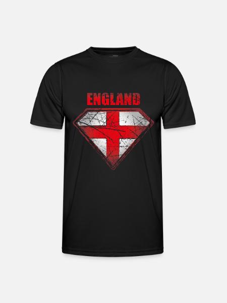Angleterre Superhero Flag Vintage Rétro Symbole - T-shirt sport Homme - noir