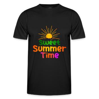 sweet summertime - Men's Functional T-Shirt - black - Front - AI Model Male 178 dark (178cm)
