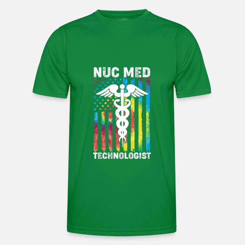 Radiologie Nuklear Atom Nuklearmedizin Männer Funktions-T-Shirt