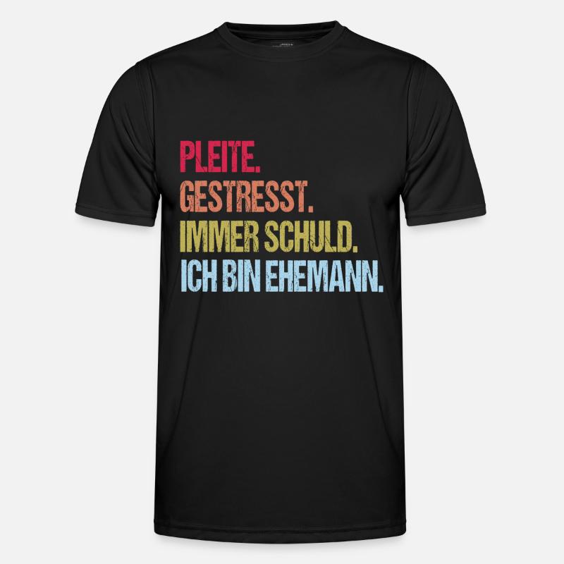 Ich bin Ehemann!!! - Männer Funktions-T-Shirt - Schwarz