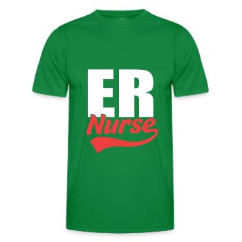 Infirmière d’urgence ambulance - T-shirt sport Homme - vert - Devant - AI Model Male 178 dark (178cm)