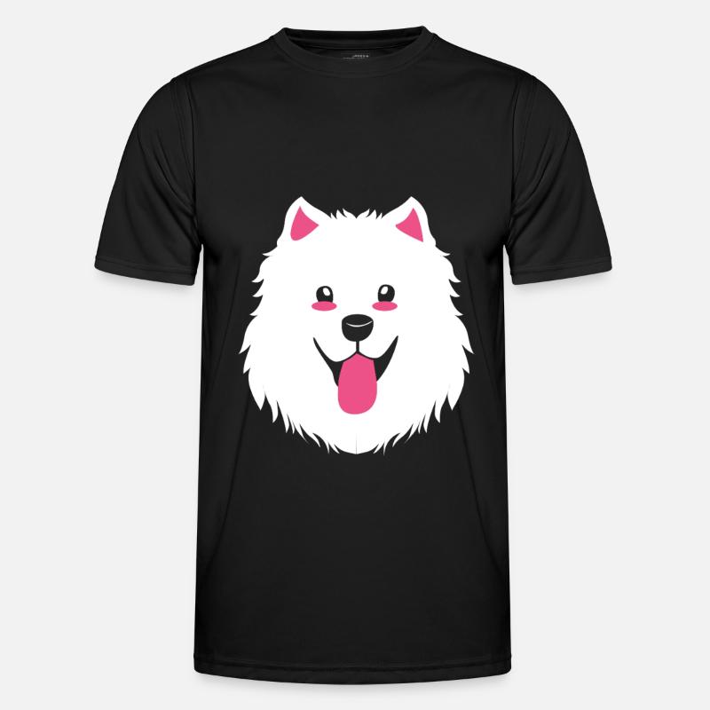 Samojede Hund Samoyed - Männer Funktions-T-Shirt - Schwarz