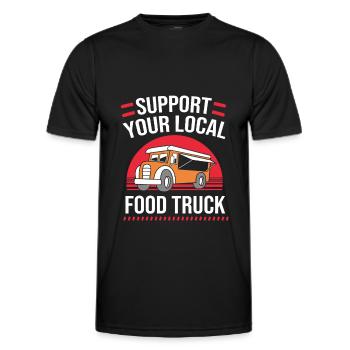 Snack Food Truck - Men's Functional T-Shirt - black - Front - AI Model Male 178 dark (178cm)