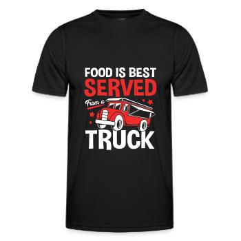 Snack Food Truck - Men's Functional T-Shirt - black - Front - AI Model Male 178 dark (178cm)
