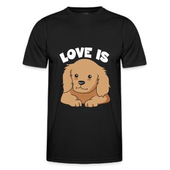 Cocker Spaniel Maman Chien Maman - T-shirt sport Homme - noir - Devant - AI Model Male 178 dark (178cm)