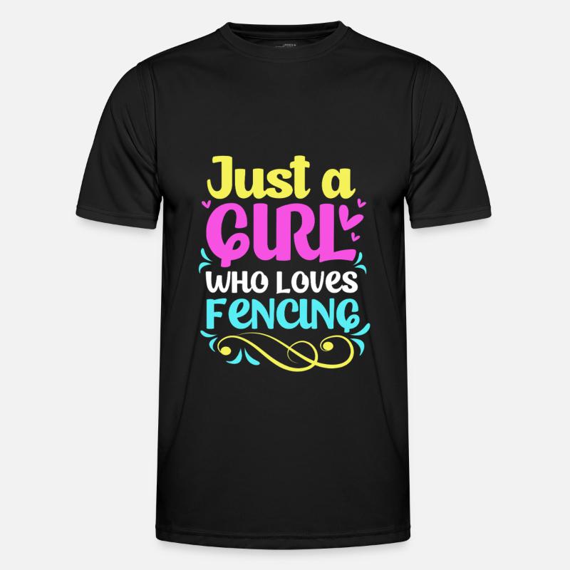Fechten - Männer Funktions-T-Shirt - Schwarz
