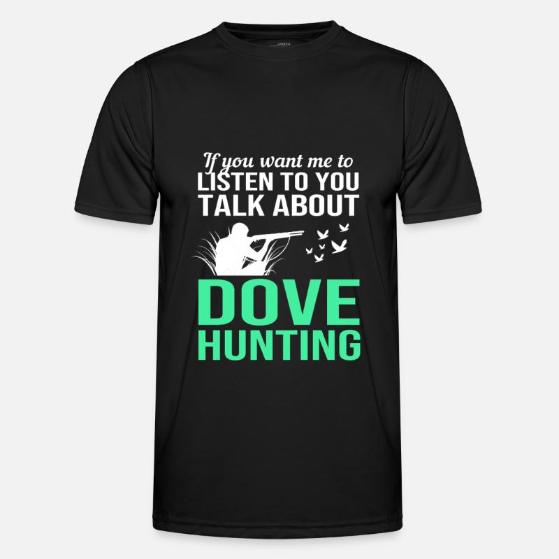 Taube Taubenjagd Jagd Jäger - Männer Funktions-T-Shirt - Schwarz