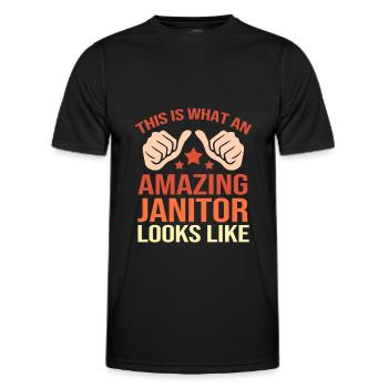 Caretaker - Men's Functional T-Shirt - black - Front - AI Model Male 178 dark (178cm)