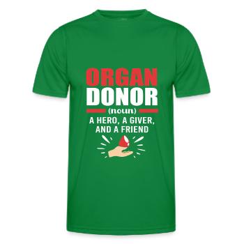 Kidney Donor Donor Kidney - Men's Functional T-Shirt - kelly green - Front - AI Model Male 178 dark (178cm)