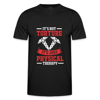 Physio Kinésithérapeute - T-shirt sport Homme - noir - Devant - AI Model Male 178 dark (178cm)
