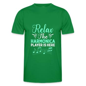 Mundharmonika Volksmusik Volksfest - Männer Funktions-T-Shirt - Kelly Green - Vorne - AI Model Male 178 dark (178cm)