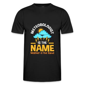 Wetter Meteorologie Meteorologe - Männer Funktions-T-Shirt - Schwarz - Vorne - AI Model Male 178 dark (178cm)