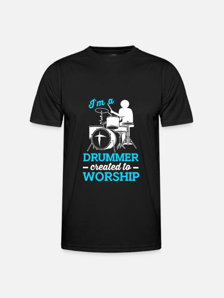 Drumsticks Drums Drummers - Men's Functional T-Shirt - black