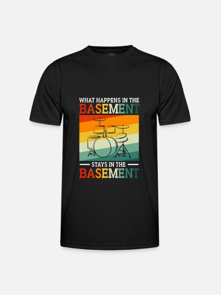 Drummer Drum Drumsticks - Men's Functional T-Shirt - black
