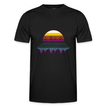 Djing Label Clavier DJ - T-shirt sport Homme - noir - Devant - AI Model Male 178 dark (178cm)