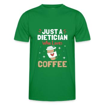 Dietician Diet Coffee - Men's Functional T-Shirt - kelly green - Front - AI Model Male 178 dark (178cm)