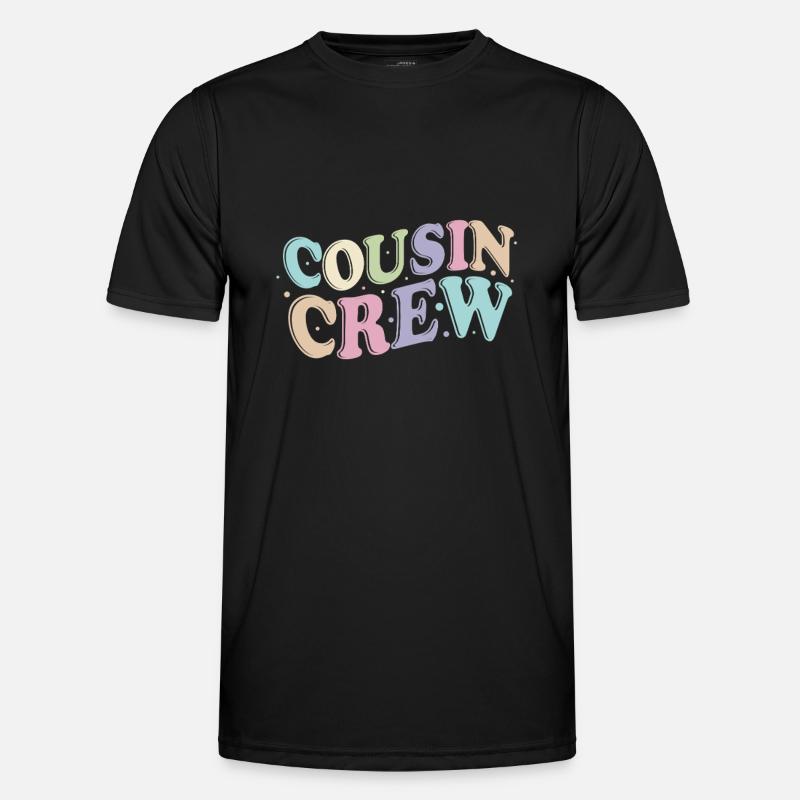 Cousin Crew - Männer Funktions-T-Shirt - Schwarz