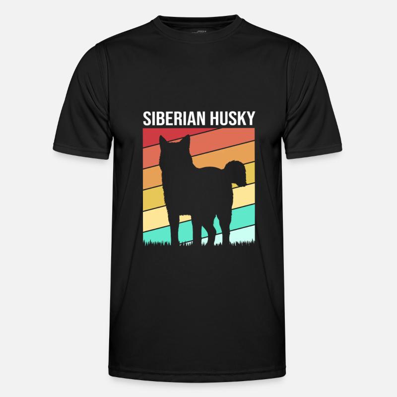 Husky - Männer Funktions-T-Shirt - Schwarz
