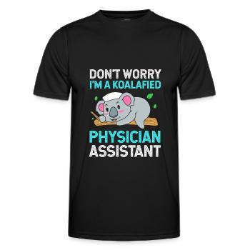 MFA PA Physician Assistant Nursing Physician Assistant - Men's Functional T-Shirt - black - Front - AI Model Male 178 dark (178cm)