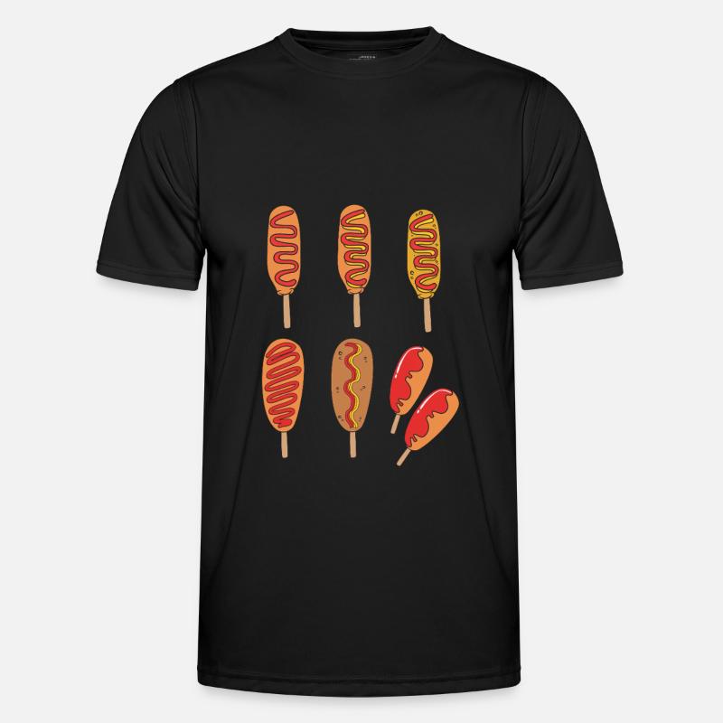 Corn Dog - Männer Funktions-T-Shirt - Schwarz