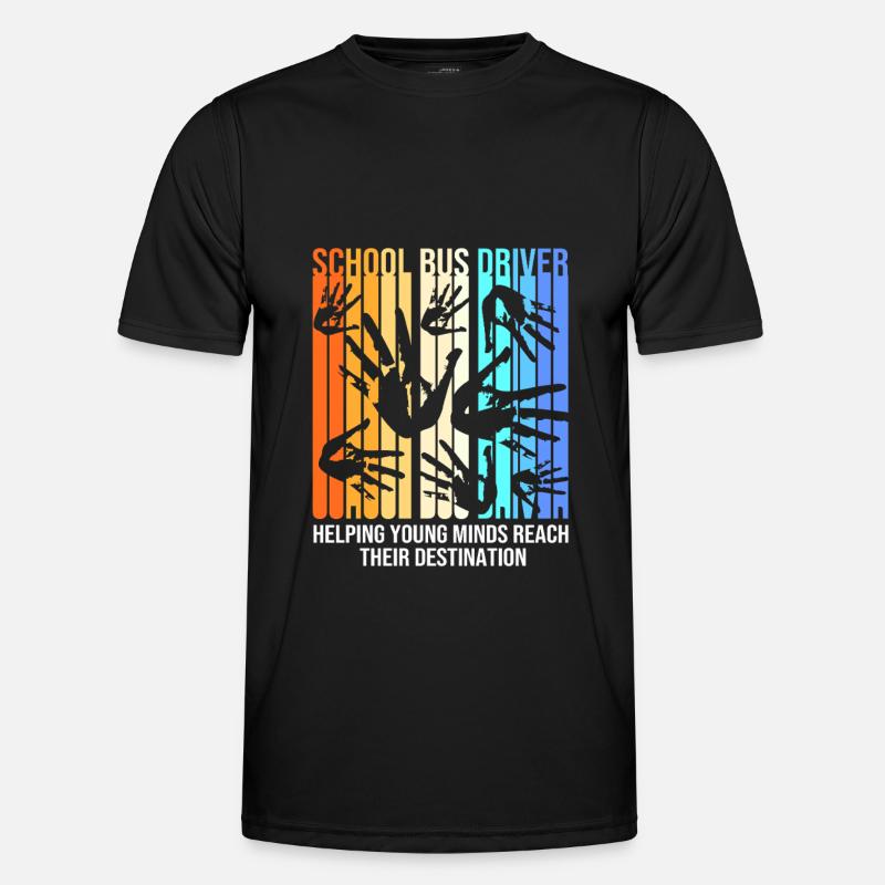 Schulbus Schulbusfahrer Busfahrer - Männer Funktions-T-Shirt - Schwarz