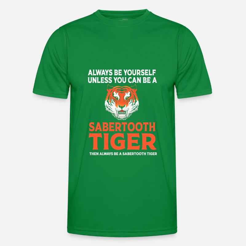 Säbelzahntiger Urzeit Männer Funktions-T-Shirt