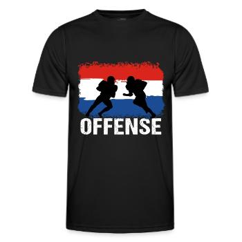 Football américain Pays-Bas Offensive - T-shirt sport Homme - noir - Devant - AI Model Male 178 dark (178cm)