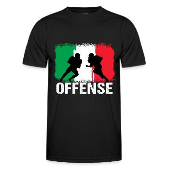 Football américain Italie Offensive - T-shirt sport Homme - noir - Devant - AI Model Male 178 dark (178cm)