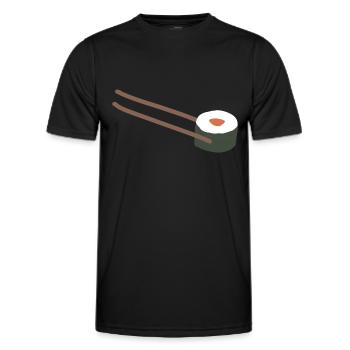 Sushi chopsticks - Men's Functional T-Shirt - black - Front - AI Model Male 178 dark (178cm)