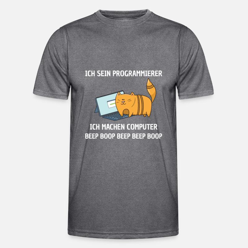Lustiges Programmierer Entwickler Computer Katzen Männer Funktions-T-Shirt
