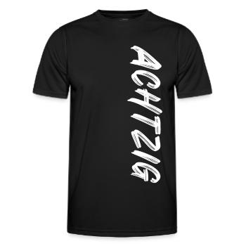 80 / Achtzig / 80. Geburtstag - Männer Funktions-T-Shirt - Schwarz - Vorne - AI Model Male 178 dark (178cm)