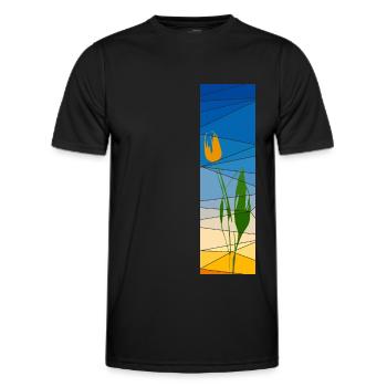 Königstag Tulpe mit Sonnenuntergang - Männer Funktions-T-Shirt - Schwarz - Vorne - AI Model Male 178 dark (178cm)