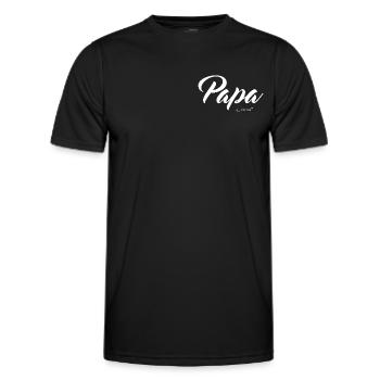 father of love, Father's Day, Dad - Men's Functional T-Shirt - black - Front - AI Model Male 178 dark (178cm)