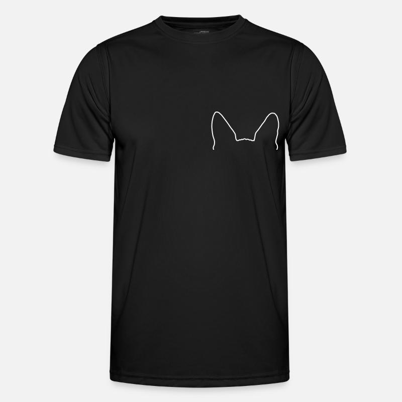 Sphynx Ohren - Männer Funktions-T-Shirt - Schwarz