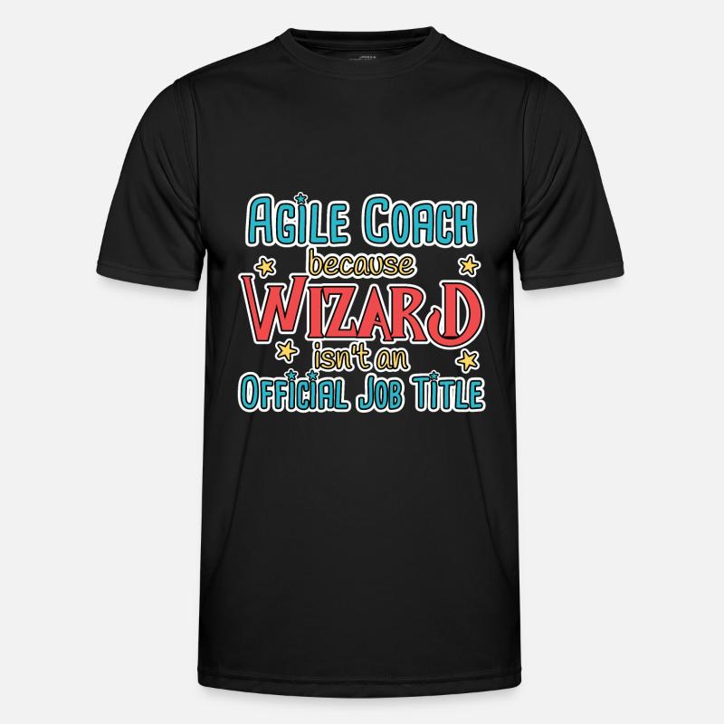 Agile Coach Wizard - Männer Funktions-T-Shirt - Schwarz