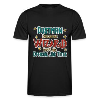 Dustman Wizard - Männer Funktions-T-Shirt - Schwarz - Vorne - AI Model Male 178 dark (178cm)