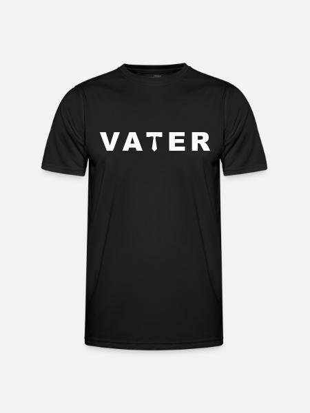 Vater - Männer Funktions-T-Shirt - Schwarz