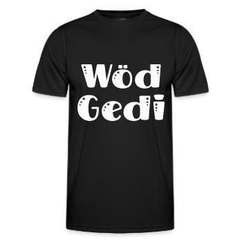 Super Gedi wöd Gedi bester Gedi Pateononkel - Männer Funktions-T-Shirt - Schwarz - Vorne - AI Model Male 178 dark (178cm)