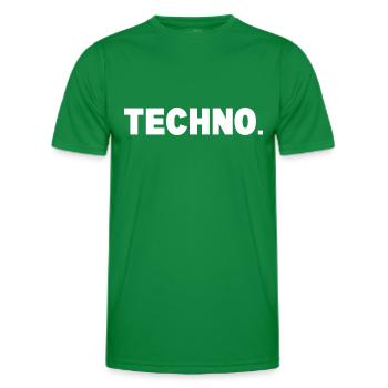 Soirée Techno Rave - T-shirt sport Homme - vert - Devant - AI Model Male 178 dark (178cm)